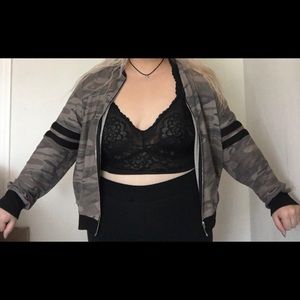 Camouflage Plus Size Zip Up